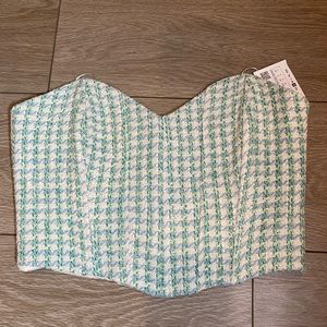 NWT Zara structured corset crop top size: small